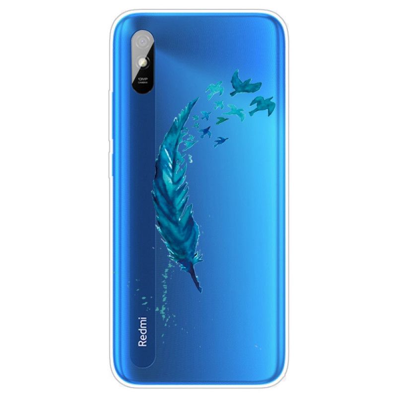 Kuori Xiaomi Redmi 9A Kaunis Sininen Sulka Suojakuori