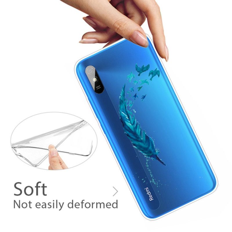 Kuori Xiaomi Redmi 9A Kaunis Sininen Sulka Suojakuori