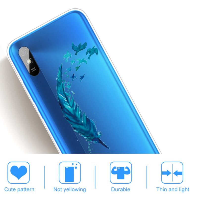 Kuori Xiaomi Redmi 9A Kaunis Sininen Sulka Suojakuori