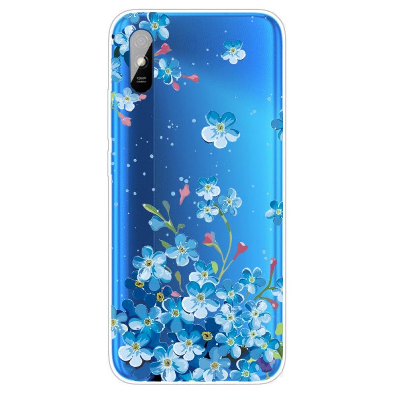 Kuori Xiaomi Redmi 9A Kimppu Sinisiä Kukkia