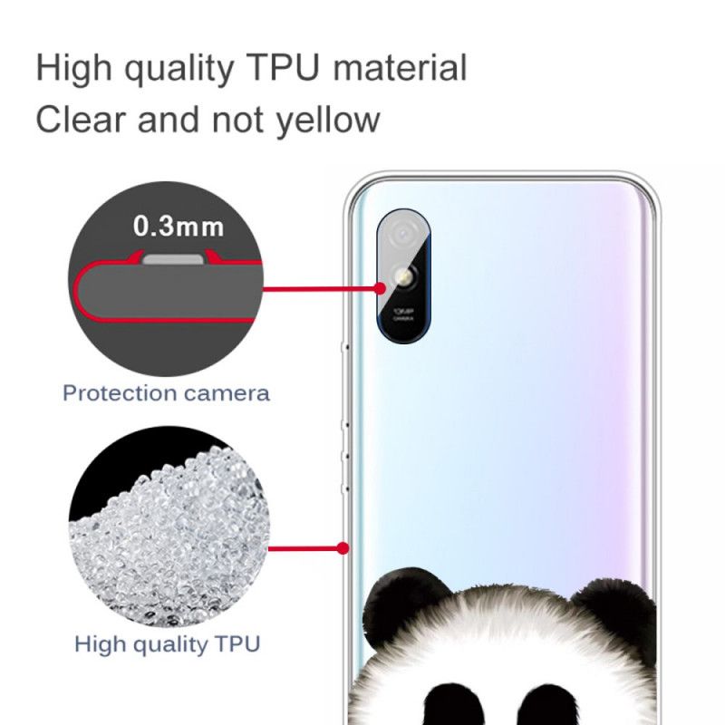 Kuori Xiaomi Redmi 9A Läpinäkyvä Panda