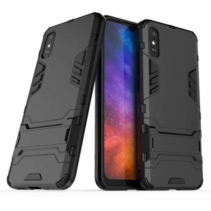 Kuori Xiaomi Redmi 9A Punainen Musta Erittäin Kestävä Kieli Suojakuori