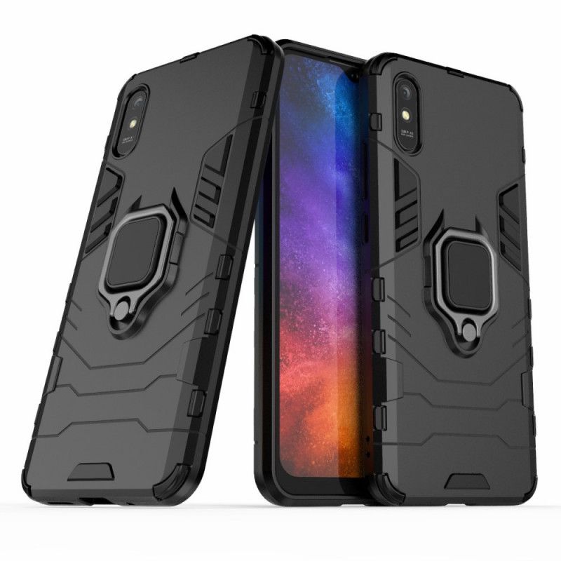 Kuori Xiaomi Redmi 9A Punainen Musta Kestävä Rengas