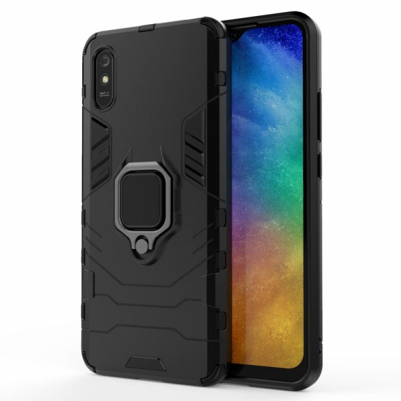 Kuori Xiaomi Redmi 9A Punainen Musta Kestävä Rengas