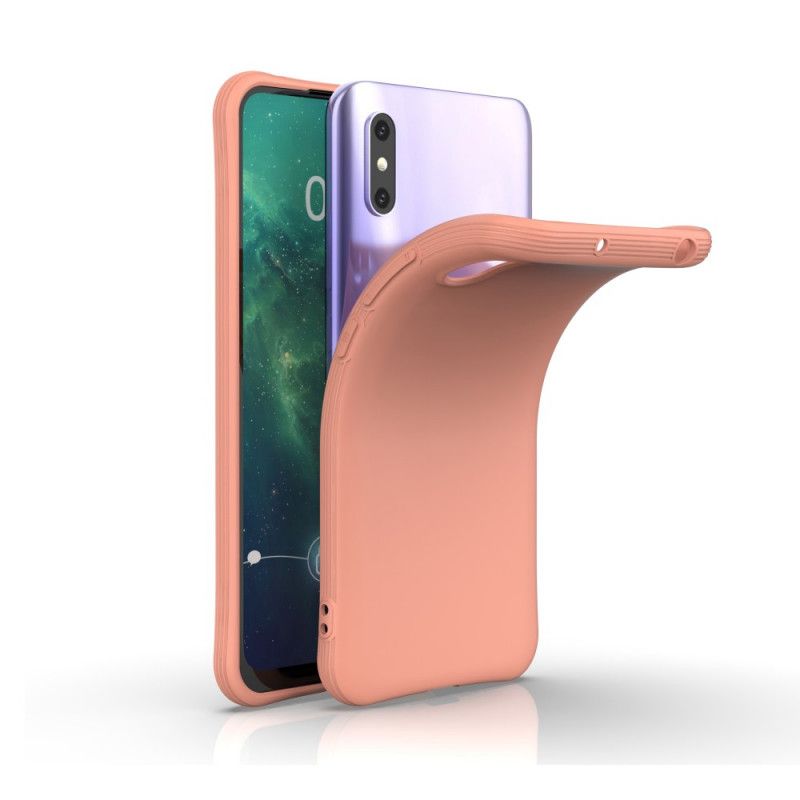 Kuori Xiaomi Redmi 9A Punainen Musta Taipuisa Matto Silikoni