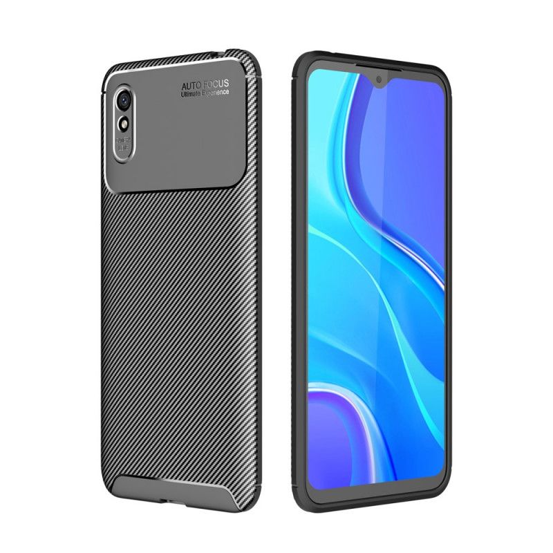 Kuori Xiaomi Redmi 9A Tummansininen Musta Taipuisa Hiilikuitu