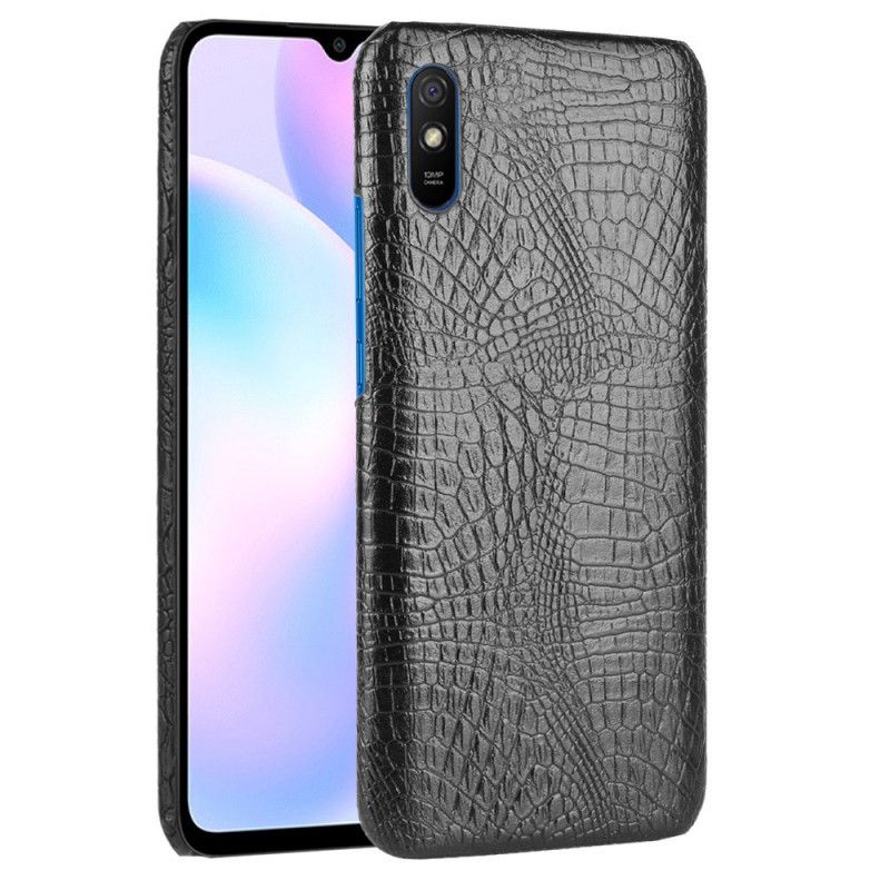 Kuori Xiaomi Redmi 9A Valkoinen Musta Krokotiilin Ihon Tyyli