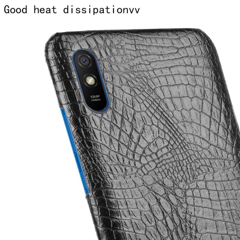 Kuori Xiaomi Redmi 9A Valkoinen Musta Krokotiilin Ihon Tyyli