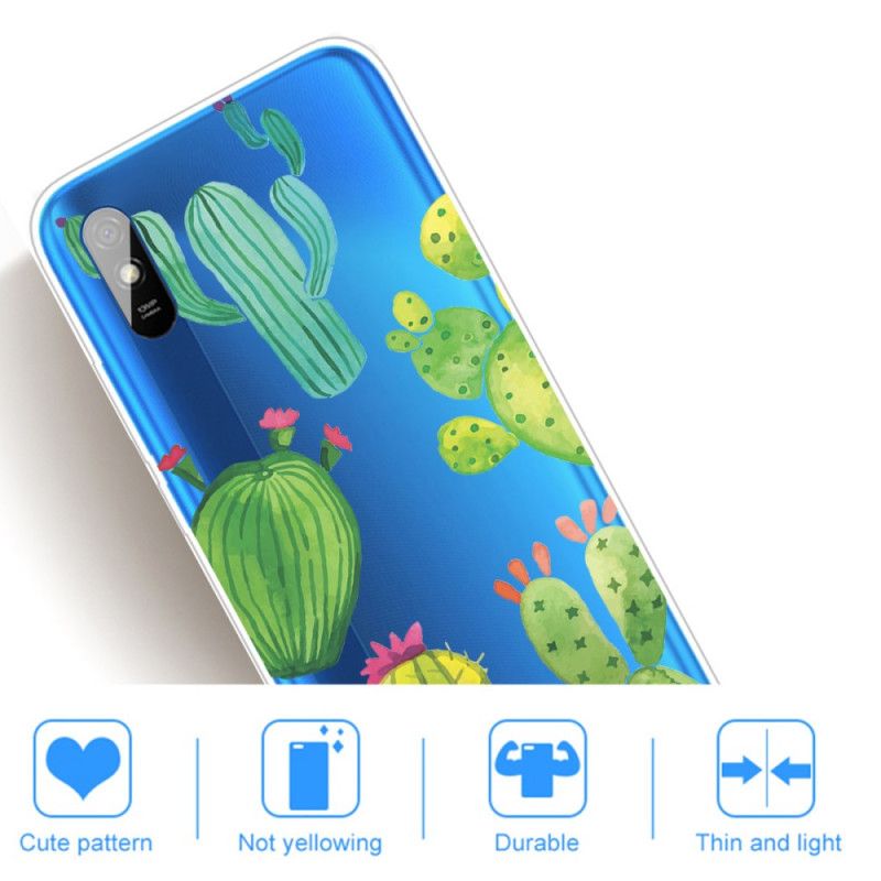 Kuori Xiaomi Redmi 9A Vesiväri Kaktus