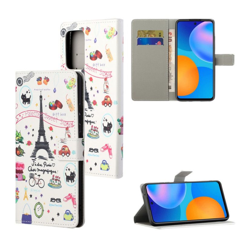 Flip Case Xiaomi Redmi Note 10 Pro Rakastan Pariisia