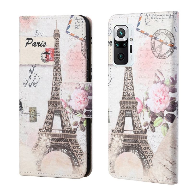 Flip Case Xiaomi Redmi Note 10 Pro Retro Eiffel-Torni