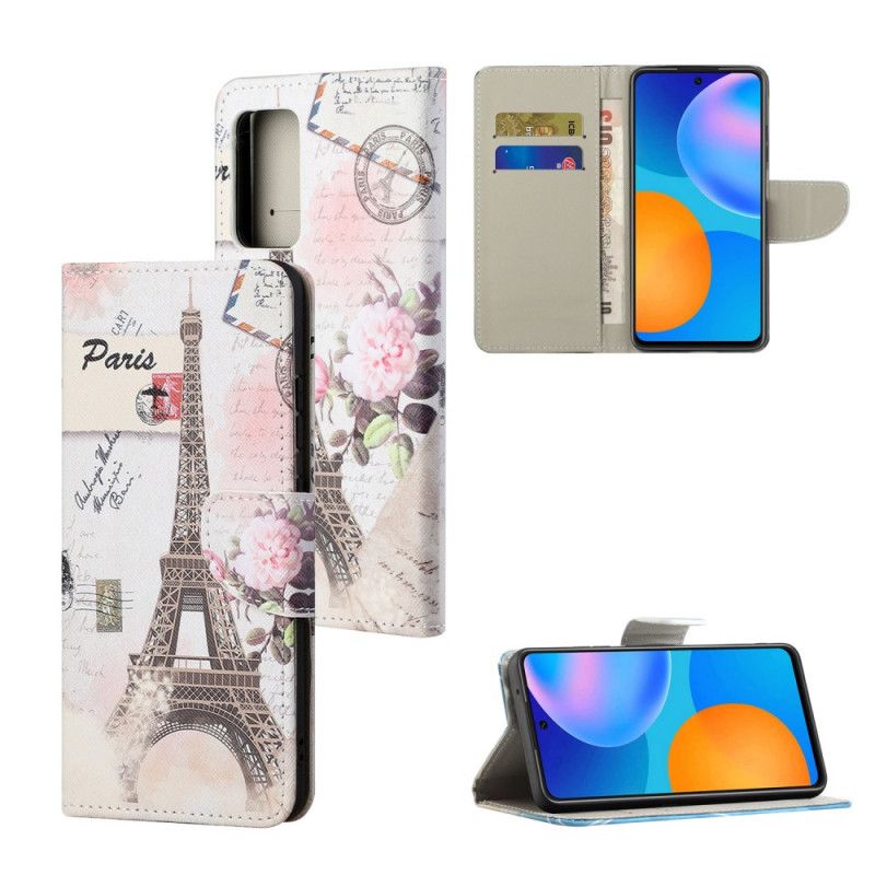 Flip Case Xiaomi Redmi Note 10 Pro Retro Eiffel-Torni