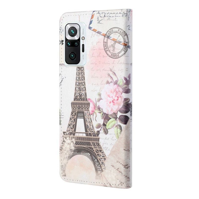 Flip Case Xiaomi Redmi Note 10 Pro Retro Eiffel-Torni