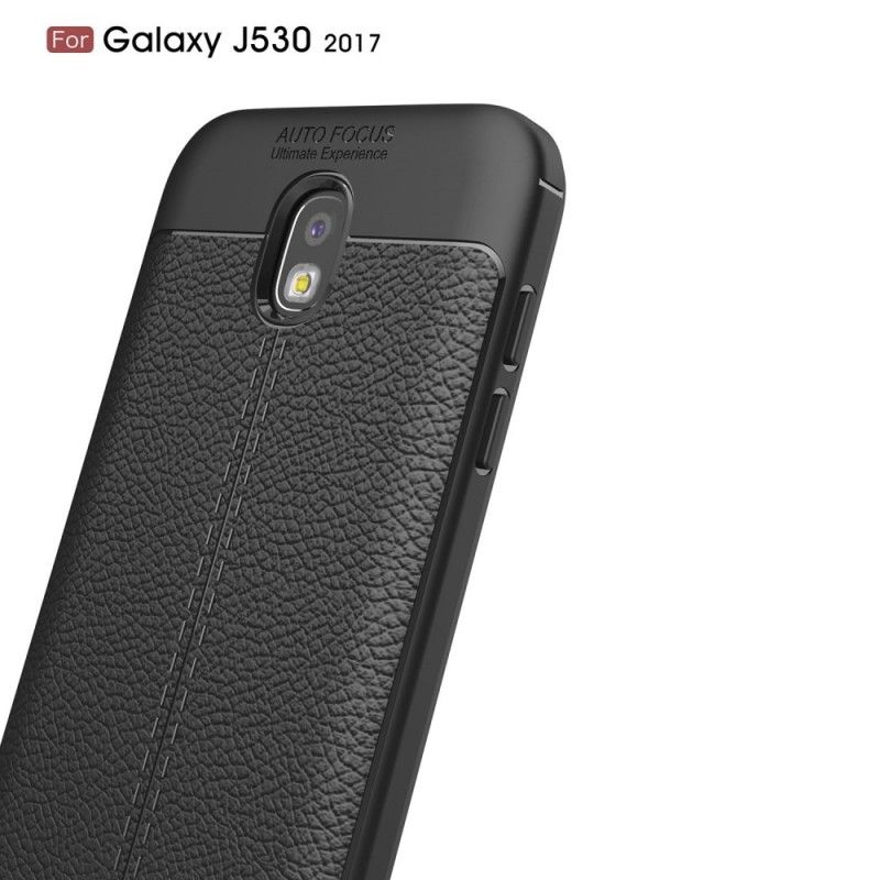 Case Kuoret Samsung Galaxy J5 2017 Harmaa Musta Puhelinkuoret Kaksilinjainen Litsi Nahkainen Vaikutus