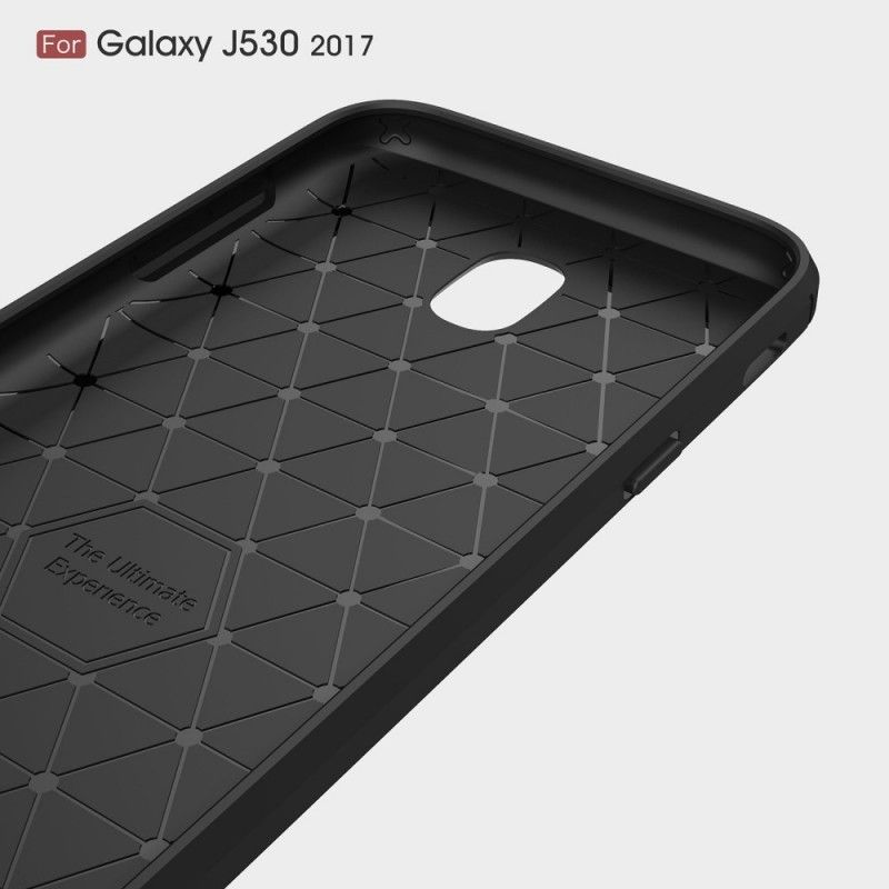 Kuori Samsung Galaxy J5 2017 Punainen Musta Harjattu Hiilikuitu Suojakuori