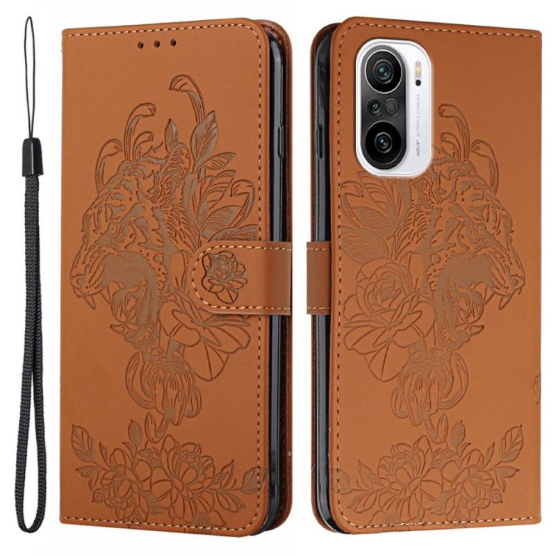 Flip Kotelot Xiaomi Mi 11i 5g / Poco F3 Tiger Baroque Strap