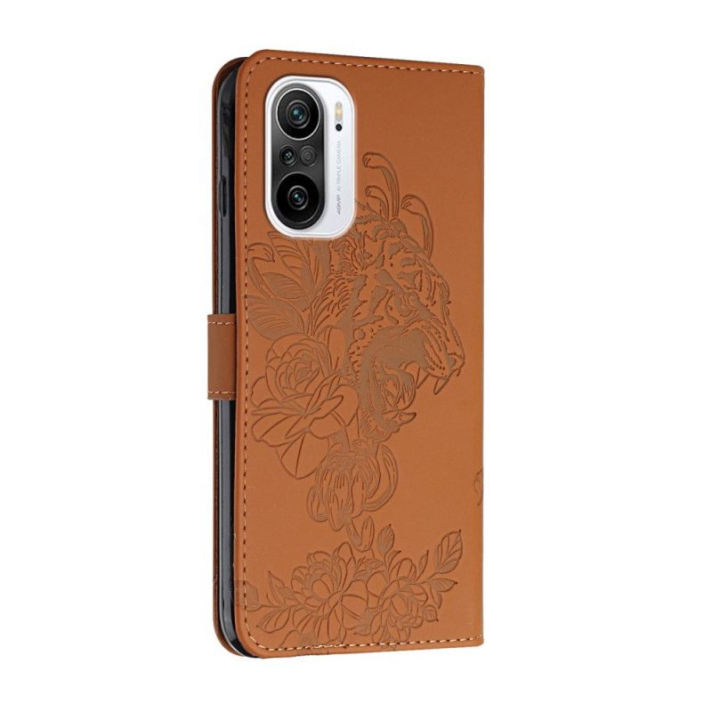 Flip Kotelot Xiaomi Mi 11i 5g / Poco F3 Tiger Baroque Strap