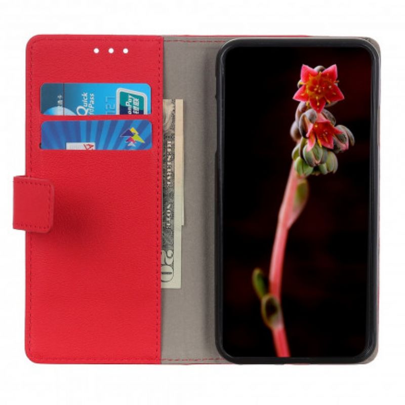 Flip Kotelot Xiaomi Mi 11i 5g / Poco F3 Yksinkertainen Nahkaefekti