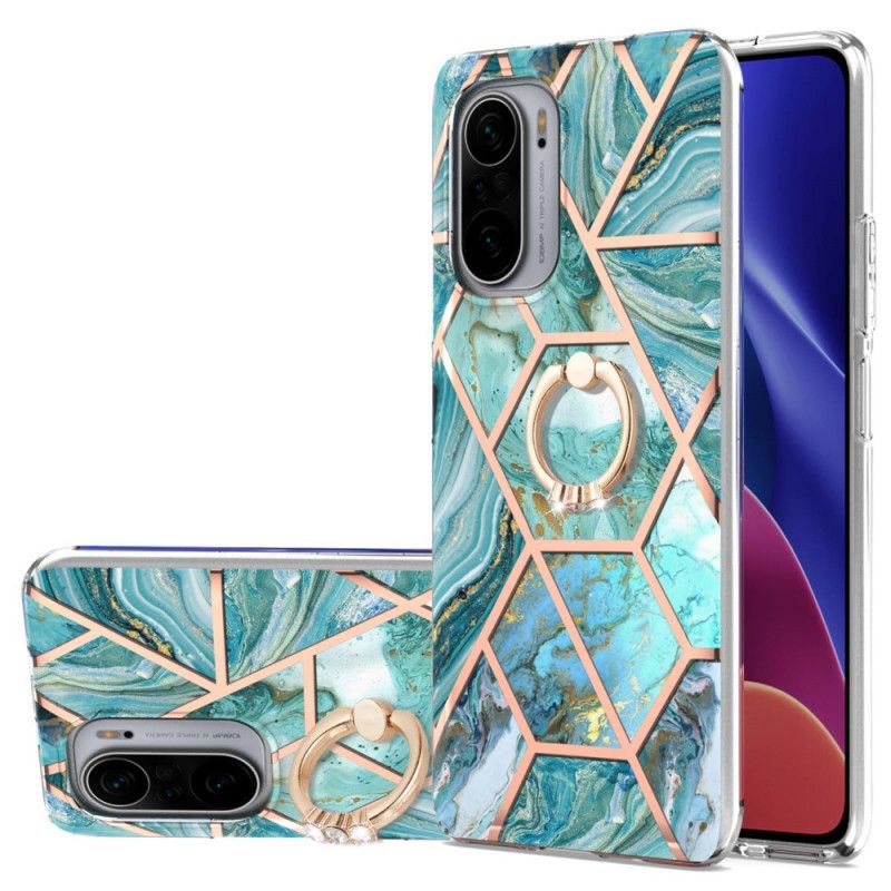 Kuori Case Xiaomi Mi 11i 5g / Poco F3 Puhelinkuoret Geometrinen Marmori Tukirenkaalla