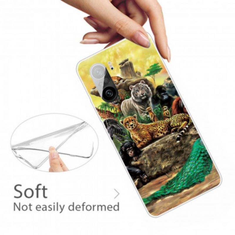 Kuori Xiaomi Mi 11i 5g / Poco F3 Safari Animals Suojakuori