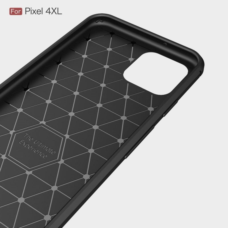 Kuori Google Pixel 4 XL Punainen Musta Harjattu Hiilikuitu