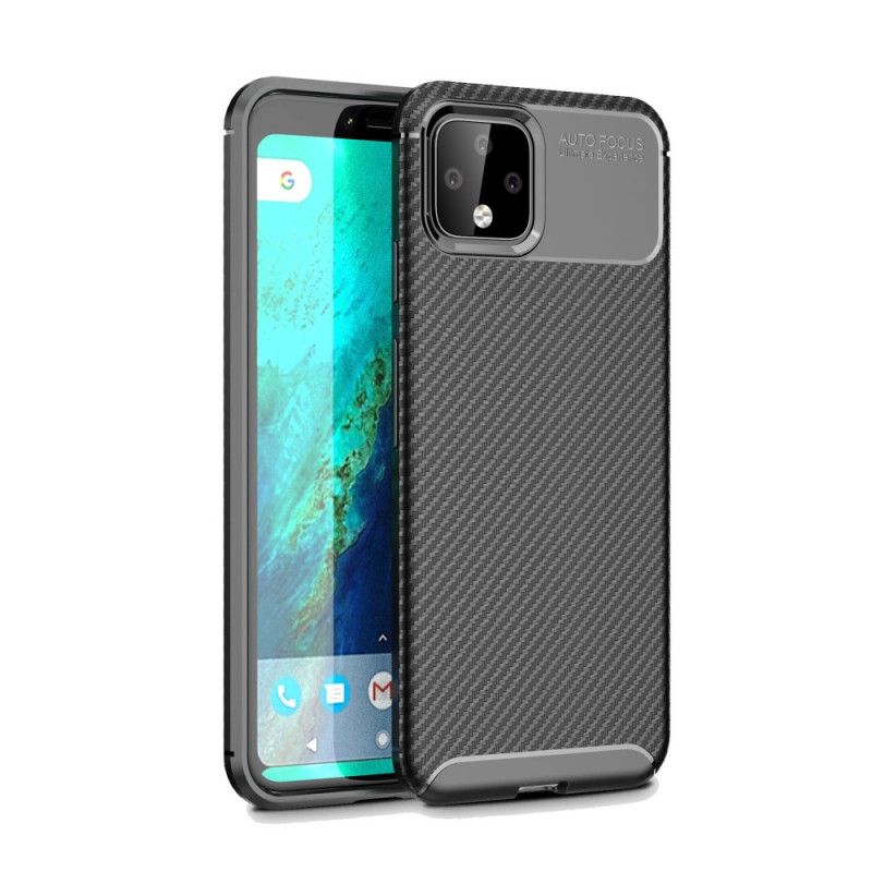 Kuori Google Pixel 4 XL Tummansininen Musta Joustava Hiilikuiturakenne Suojakuori