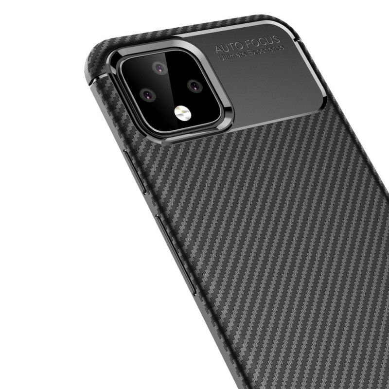 Kuori Google Pixel 4 XL Tummansininen Musta Joustava Hiilikuiturakenne Suojakuori