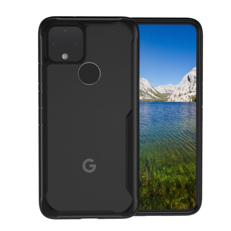 Kuori Google Pixel 4A 5G Punainen Musta Viistetty Reuna-Hybridi