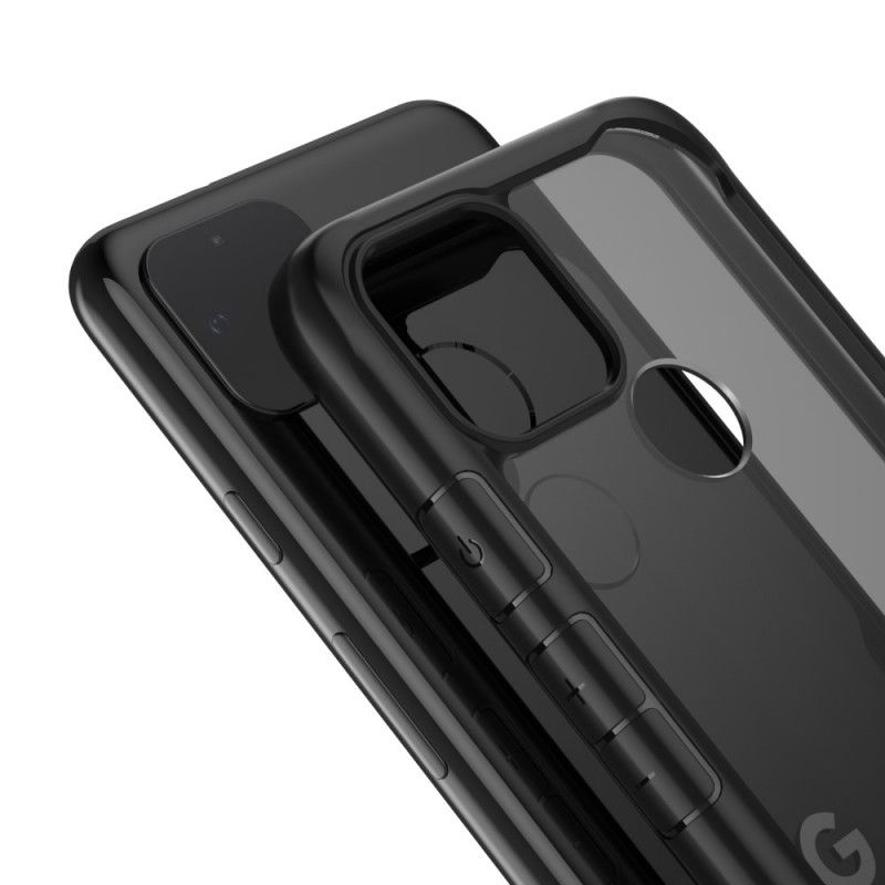 Kuori Google Pixel 4A 5G Punainen Musta Viistetty Reuna-Hybridi