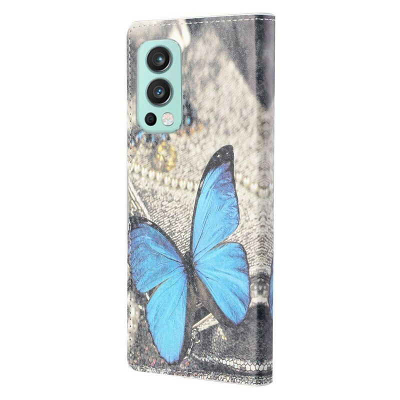 Flip Kotelot Oneplus Nord 2 5g Butterflies Hihnan Muunnelmia