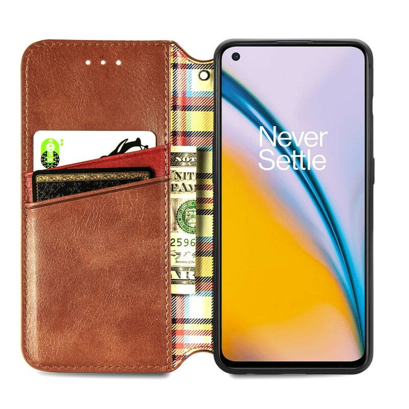 Flip Kotelot Oneplus Nord 2 5g Leather Effect Diamond Texture Suojakuori