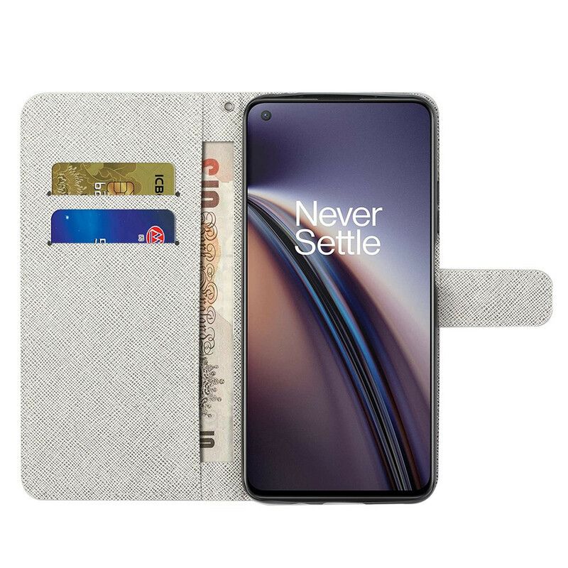 Flip Kotelot Oneplus Nord 2 5g Lunar Flowers Hihnalla