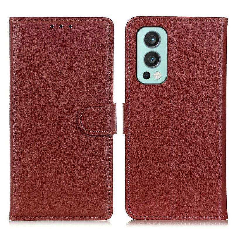 Flip Kotelot Oneplus Nord 2 5g Lychee Faux Leather Suojakuori