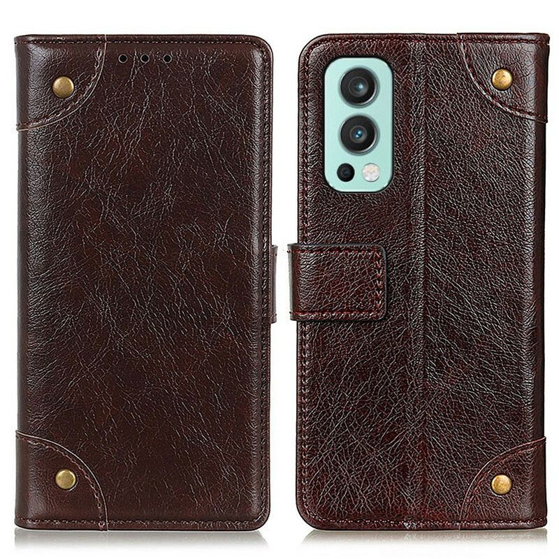 Flip Kotelot Oneplus Nord 2 5g Style Nappa Leather Vintage Niitit