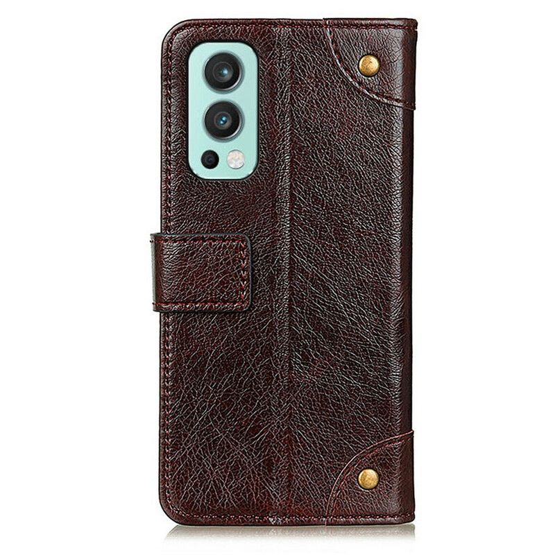 Flip Kotelot Oneplus Nord 2 5g Style Nappa Leather Vintage Niitit