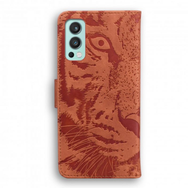 Flip Kotelot Oneplus Nord 2 5g Tiger Face Print