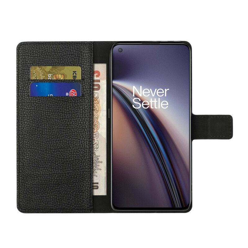 Kotelot Oneplus Nord 2 5g Litchi Grain Leather Effect