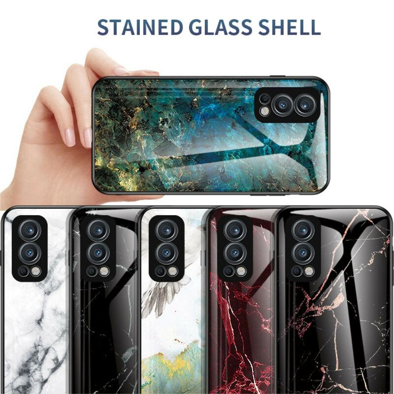 Kuori Oneplus Nord 2 5g Marble Colors Tempered Glass