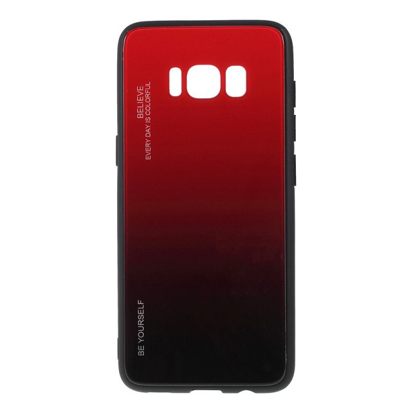 Case Kuoret Samsung Galaxy S8 Magenta Punainen Puhelinkuoret Ole Itse Karkaistu Lasi