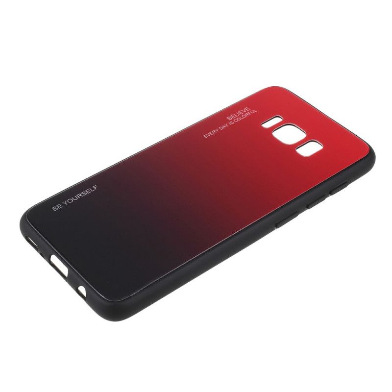 Case Kuoret Samsung Galaxy S8 Magenta Punainen Puhelinkuoret Ole Itse Karkaistu Lasi