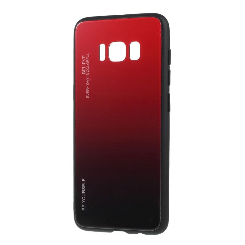 Case Kuoret Samsung Galaxy S8 Magenta Punainen Puhelinkuoret Ole Itse Karkaistu Lasi