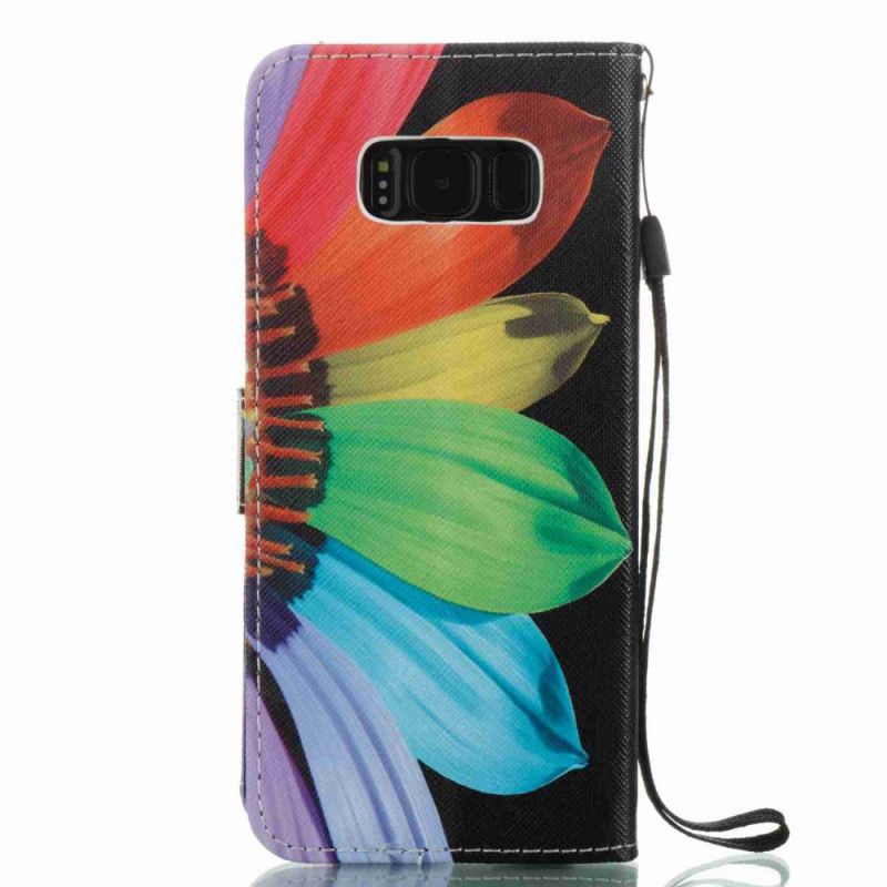 Flip Case Samsung Galaxy S8 Voimakas Vesiväri Kukka