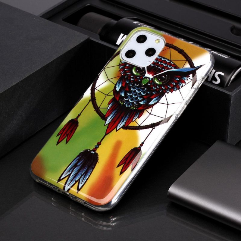 Case Kuoret iPhone 11 Pro Puhelinkuoret Fluoresoiva Pöllö Unen Sieppari