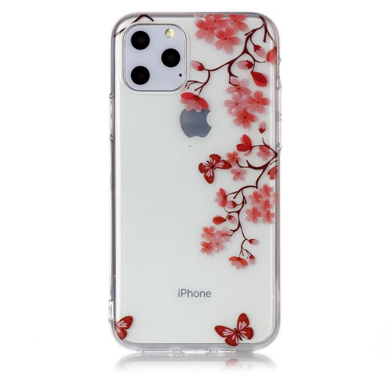 Case Kuoret iPhone 11 Pro Puhelinkuoret Läpinäkyvä Oksa Perhosilla