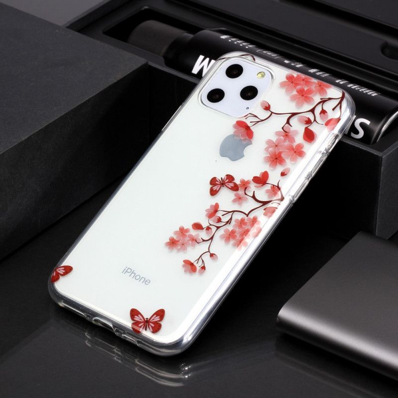 Case Kuoret iPhone 11 Pro Puhelinkuoret Läpinäkyvä Oksa Perhosilla