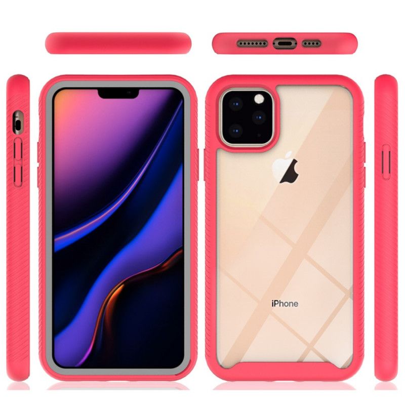 Case Kuoret iPhone 11 Pro Valkoinen Musta Puhelinkuoret Hybridisalamareunan Muotoilu