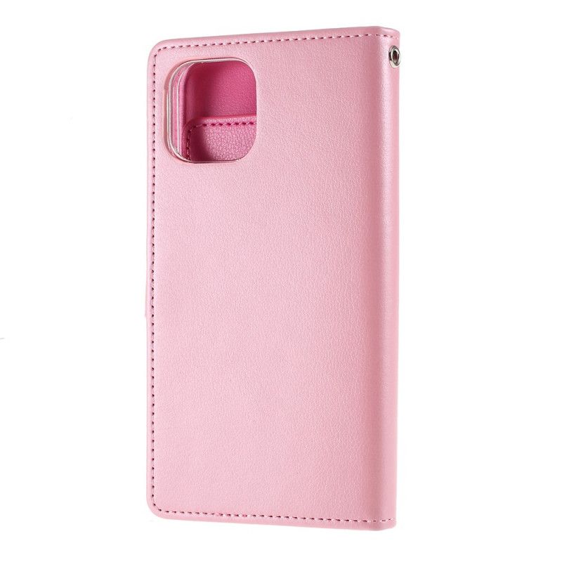 Flip Case iPhone 11 Pro Magenta Musta Elohopeametallilukko