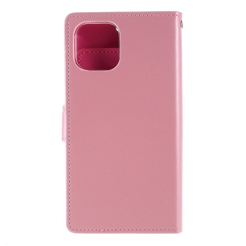 Flip Case iPhone 11 Pro Magenta Musta Elohopeametallilukko