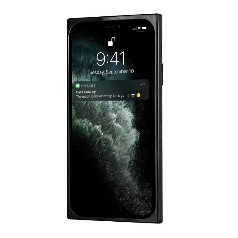 Kuori iPhone 11 Pro Harmaa Musta Silikoni- Ja Samettikorttikotelo