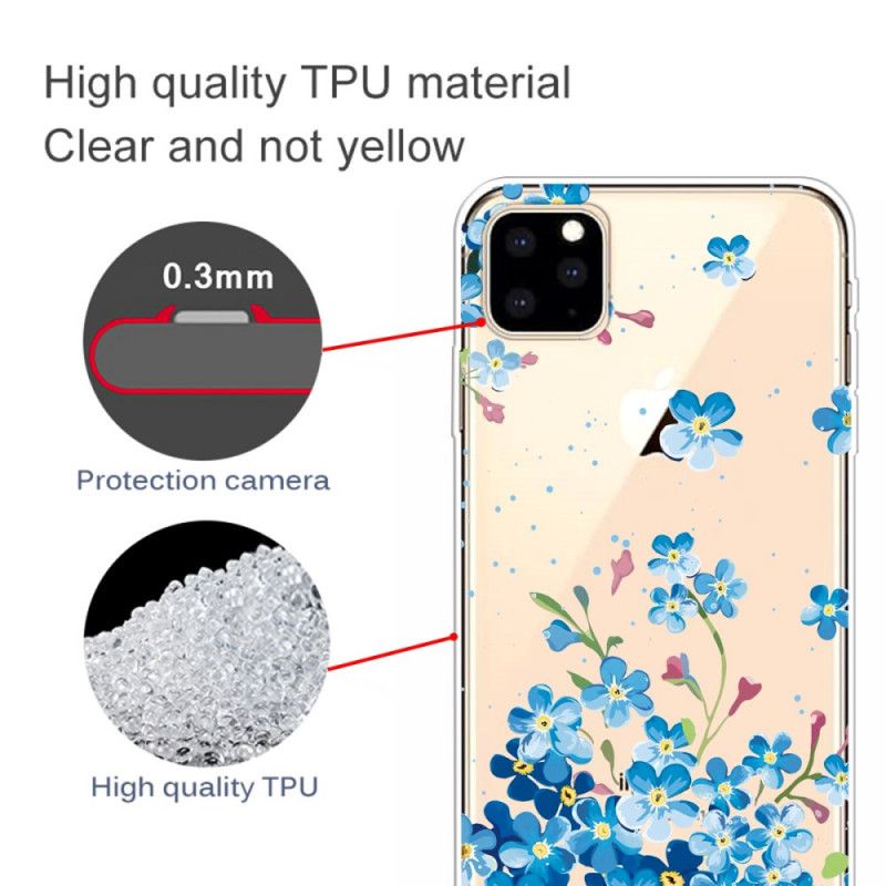 Kuori iPhone 11 Pro Kimppu Sinisiä Kukkia